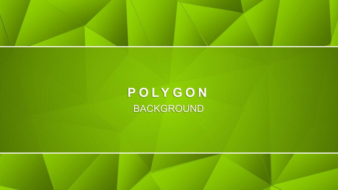 Green Polygonal Abstract Background PPT & Google Slides